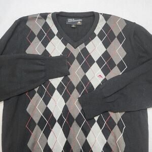 2000s Emerica Skateboarding Freshman Argyle V-neck Sweater Men's Sz XL‎